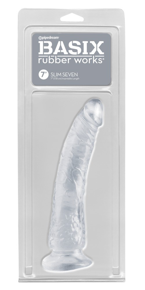 Dildo Slim Basix Trasparente - immagine 3